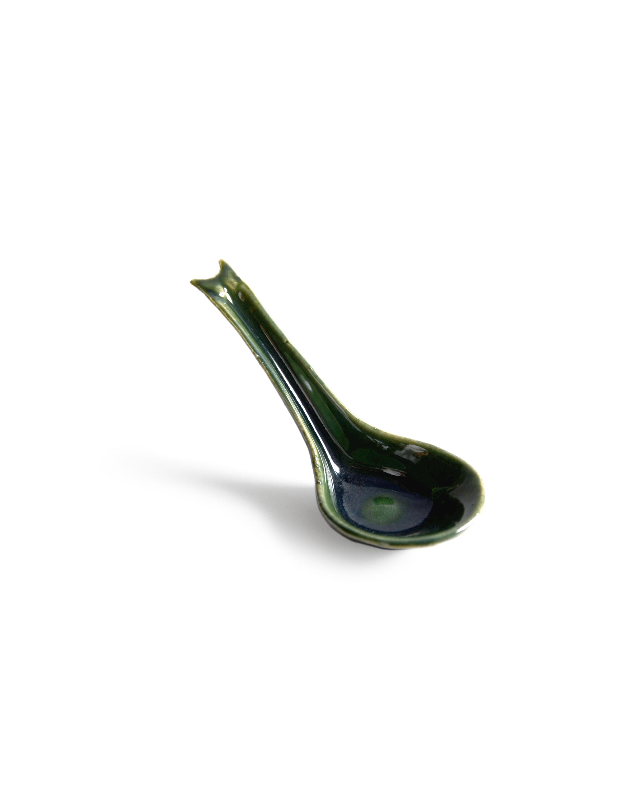 Ceramic Soup Spoon - Oribe Green