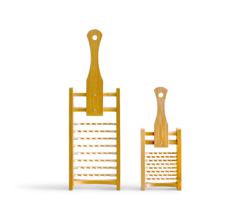 Bamboo Daikon Grater by Kohchosai Kosuga in Large and Small size on a white background