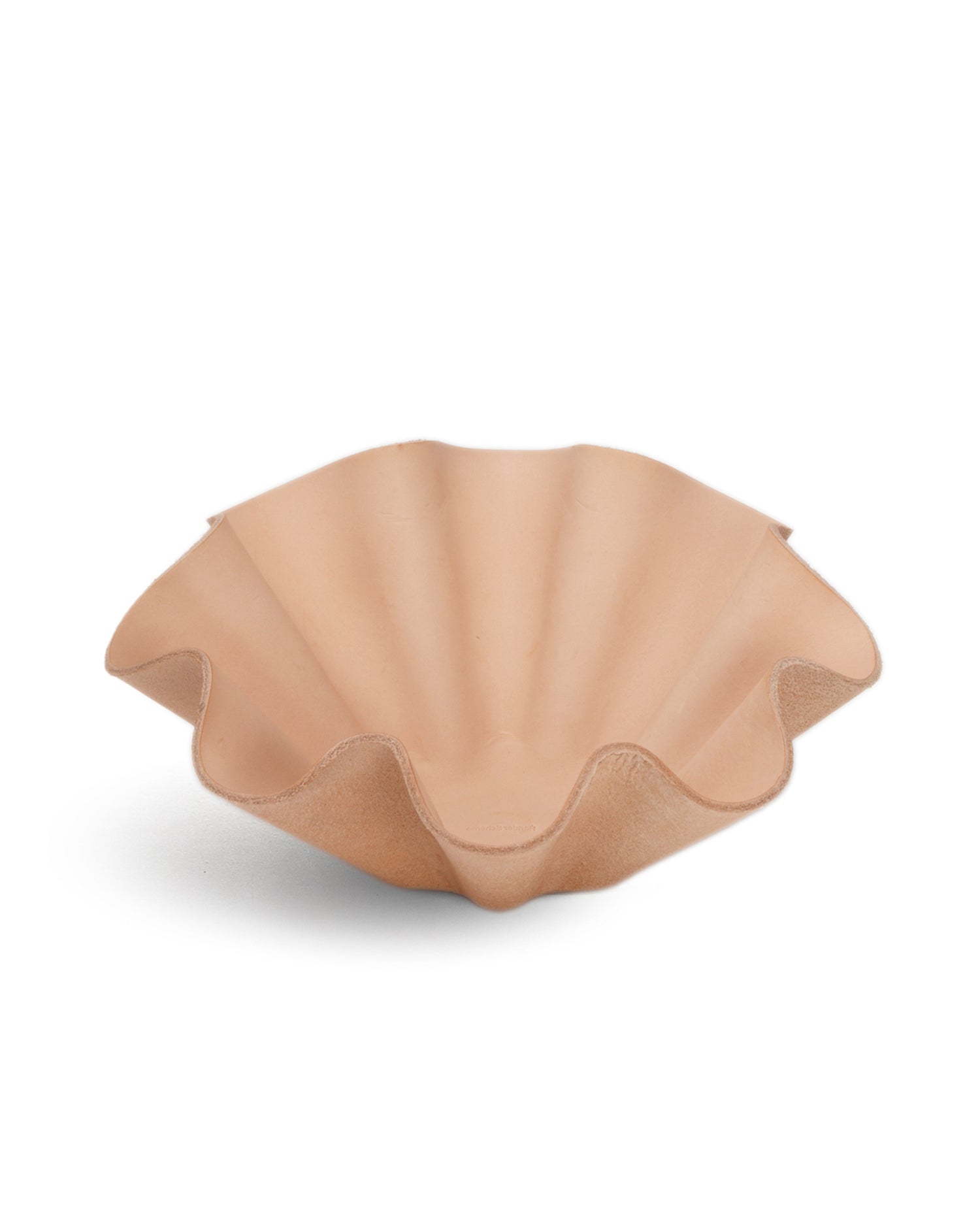 Leather Shell Bowl by Hender Scheme in large on a white background
