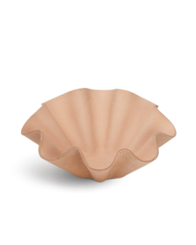 Leather Shell Bowl by Hender Scheme in large on a white background