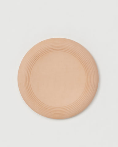 Top view of Flying Disc by Hender Scheme on a gray background