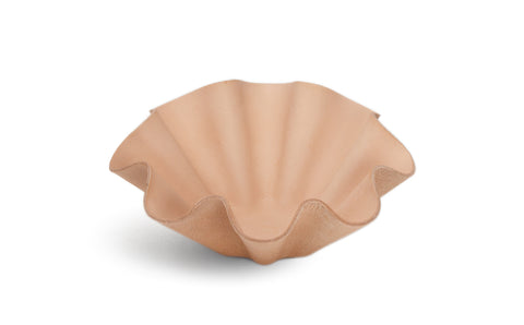 Leather Shell Bowl by Hender Scheme in large on a white background
