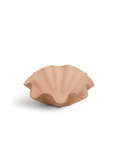 Leather Shell Bowl by Hender Scheme in Small on a white background