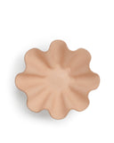 Top view of Leather Shell Bowl by Hender Scheme in large on a white background