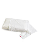 Camel hair pillow with Cotton Pillowcase by Iwata on a white background