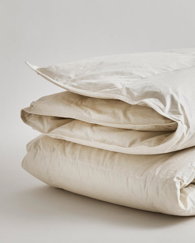 Up-close of Medium Duvet by Iwata on a white background