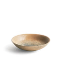 Front view of White Urushi Confectionary Platter by Ryuji Mitani against white background. Variation of brushstroke.