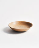 Angled front view of White Urushi Confectionary Platter by Ryuji Mitani against white-gray background. Variation of brushstroke.