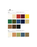 Color swatch chart for fabric Grade V with various color samples.