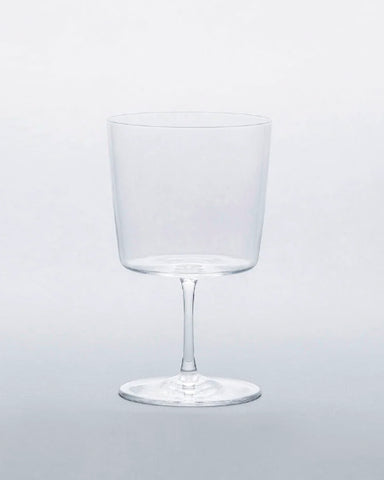 Time and style raisin glass against gray background.