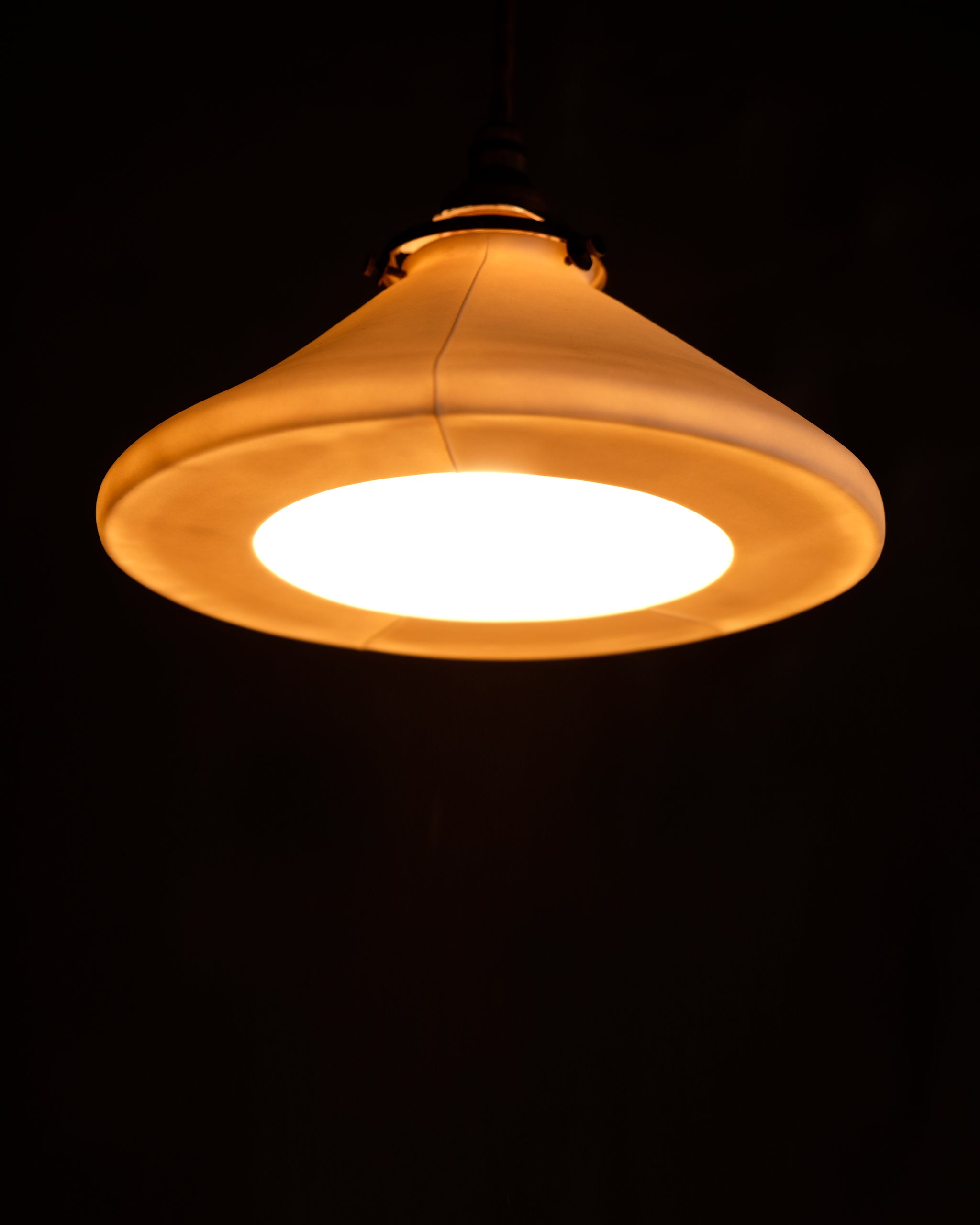 Porcelain Pendant - Fine Line Cone M