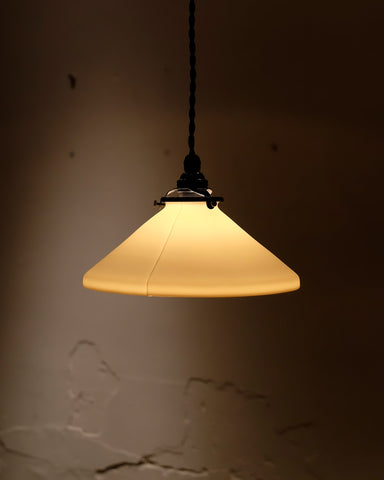 Porcelain Pendant - Fine Line Cone M