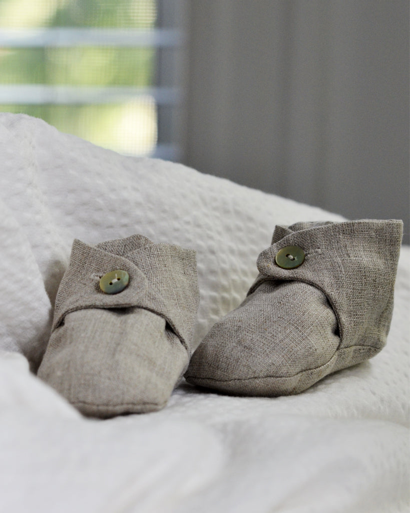 Linen Baby Booties (OUT OF STOCK)