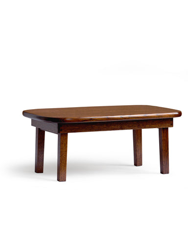 3/4 angled view of silhouetted chabudai table against white background.