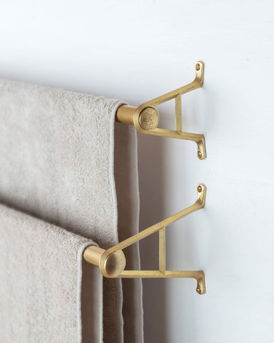 Matureware by Futagami Brass Pipe Bracket Set Large and Small for comparison