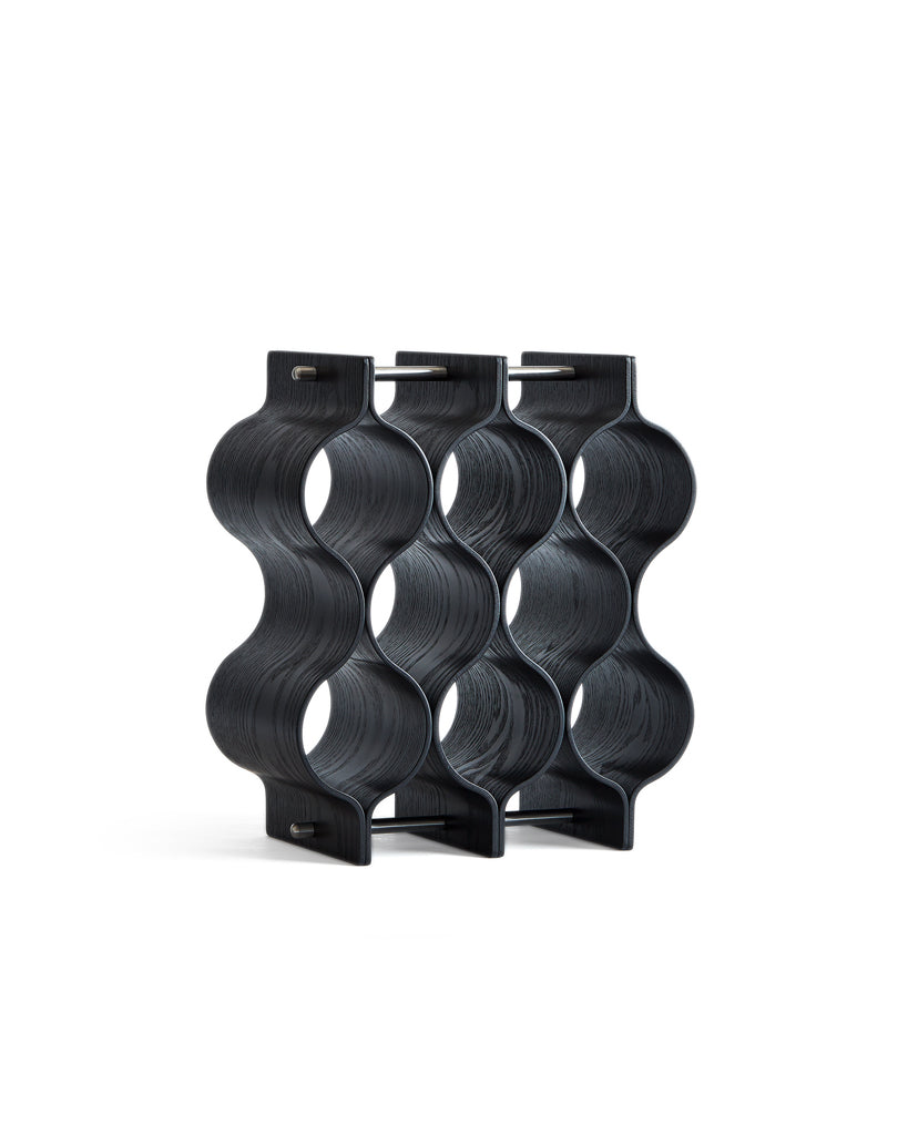 Wood Wine Rack - Black Ash