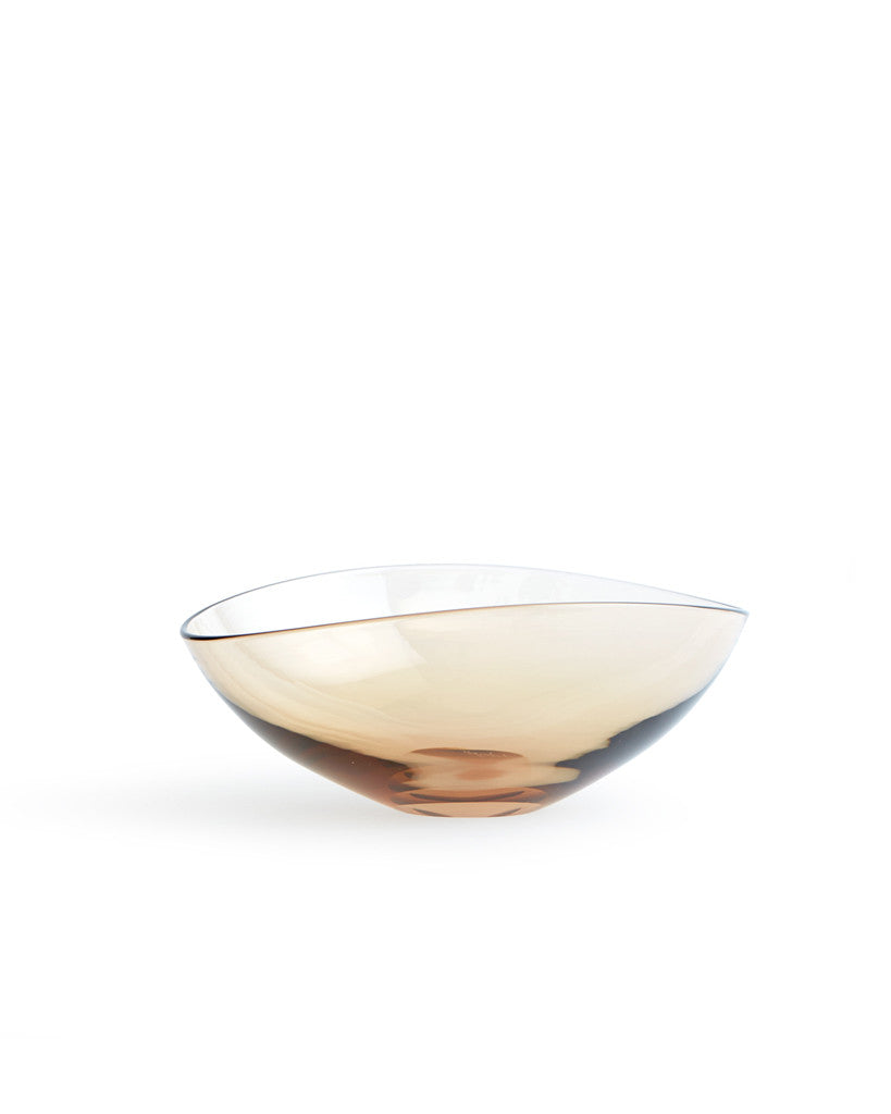 Glass Lotus Bowl Small - Amber (OUT OF STOCK)