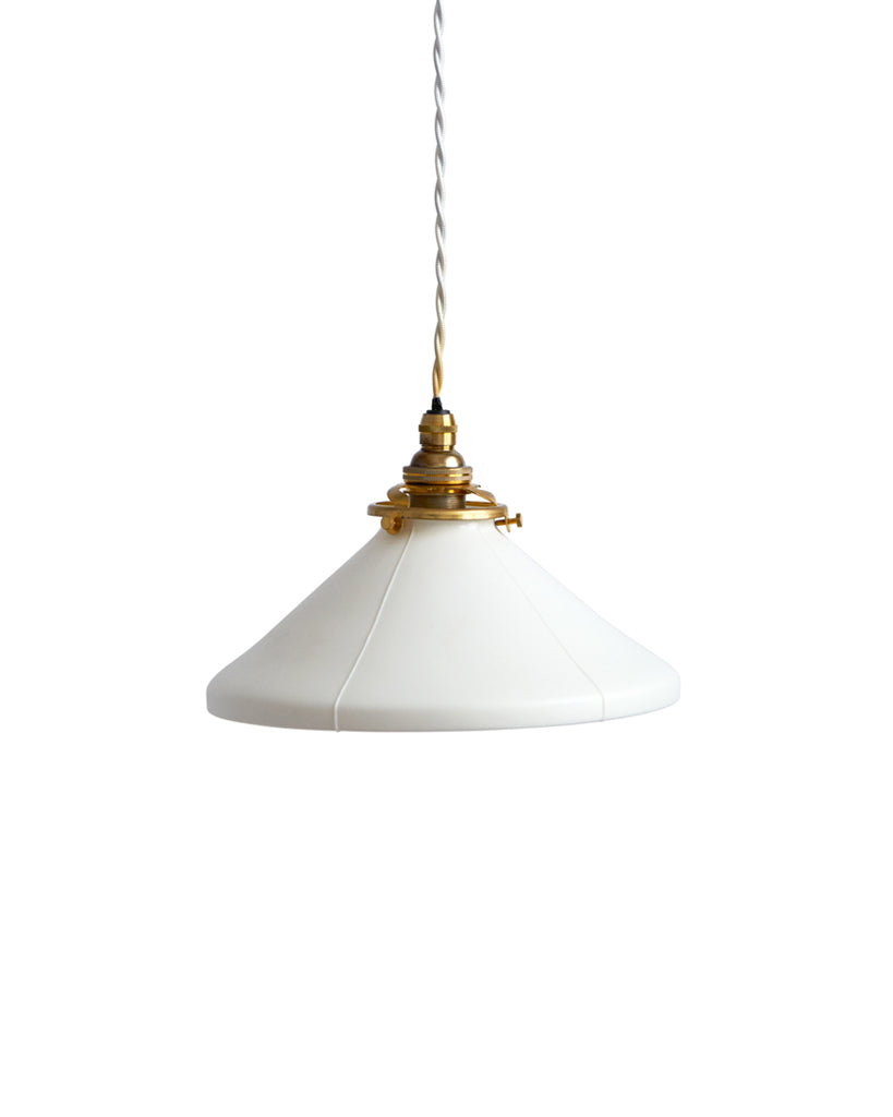 Porcelain Pendant - Fine Line Cone M