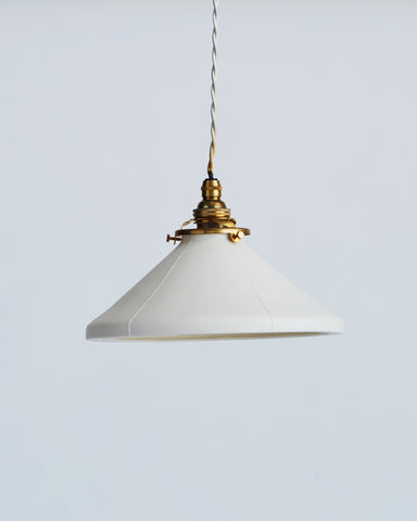 Porcelain Pendant - Fine Line Cone M